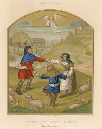 The appearance of the angel to the shepherds by French School