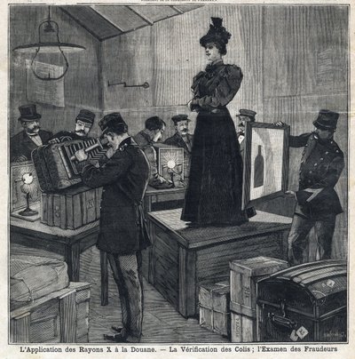 The application of X-rays has customs: verification of packages and examination of fraudsters. In 