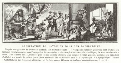 The Arrest of Antoine Lavoisier in His Laboratory, 1794 by French School