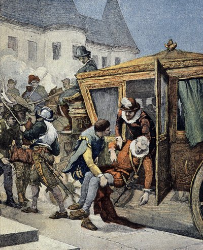 The assassination of Henri IV on 14/05/1610 by French School
