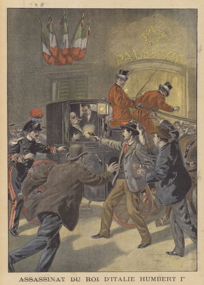 The assassination of King Umberto I of Italy by French School