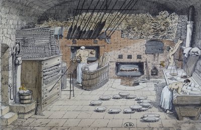 The baker, illustration from the Revue de lEducation Nouvelle by French School