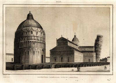 The baptistere, the cathedrale, the tower and the cemetery of Pisa by French School
