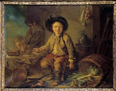 The breakfast of the little Savoyard by French School