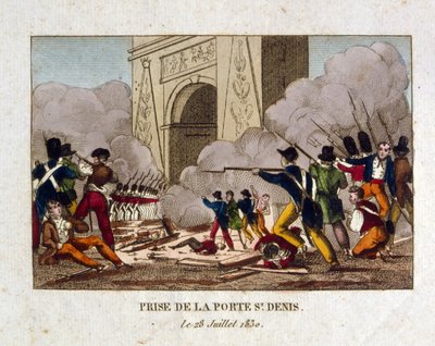 The Capture of the Gate of St Denis, Paris, During the French Revolution of 1830 by French School