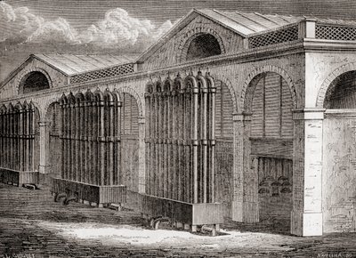 The coal gas condenser plant at La Villette, Paris, France in the 19th century, from 
