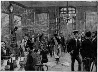 The coffee boys in an establishment on Rue Montmartre in Paris, In 
