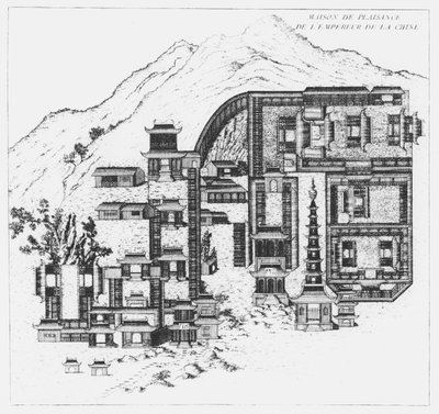 The country home of the Emperor of China, from Jardins Anglo-Chinois a la Mode by French School