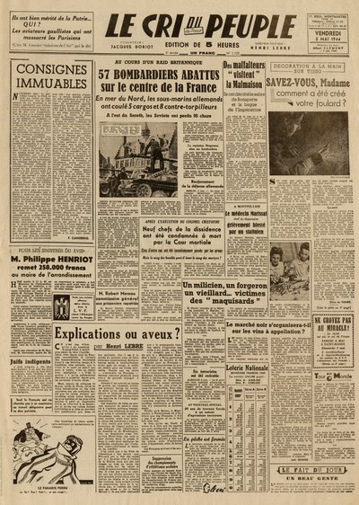 The cry of the people - Friday, May 5 by French School