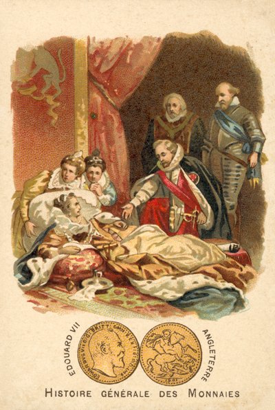 The Death of Elizabeth I of England, 1603 by French School