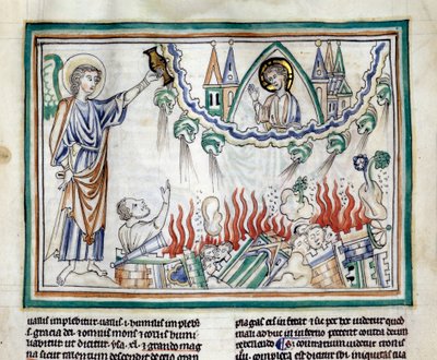 The Destruction of Babylon (miniature) by French School