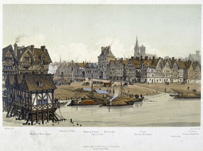The district of the Hotel de Ville de Paris in 1583 - in 