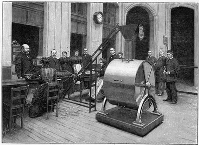 The drawing room of the Credit Foncier in 1898. by French School