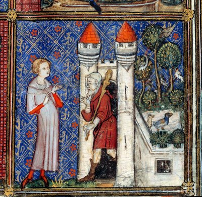 The Dream (detail): The Lover in front of the House of Pleasure d
