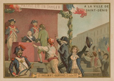 The Enrolment of Volunteers into the Army, French Revolution, 22 July 1792 by French School