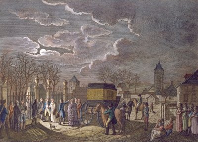 The exchange on 26 December, 1795, of Madame Royale at Basle for 6 French prisoners captured by the Austrians by French School