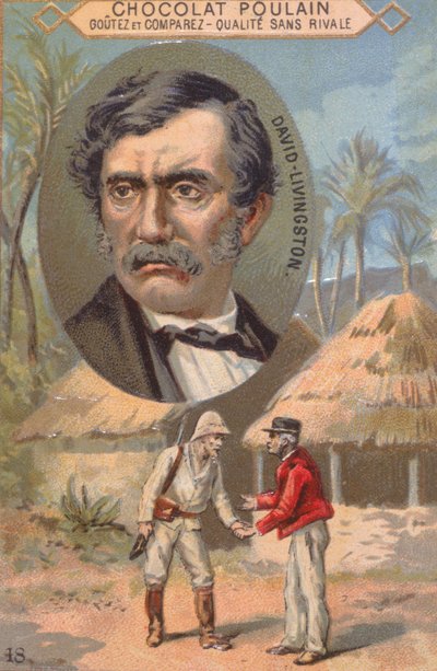 The Explorer David Livingstone and His Meeting with Stanley at Ujiji on 27th October 1871 by French School