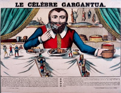 The Famous Gargantua Character from the Novels by François Rabelais. Epinal Imaging, 19th Century by French School