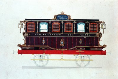 The first mail-van in France by French School