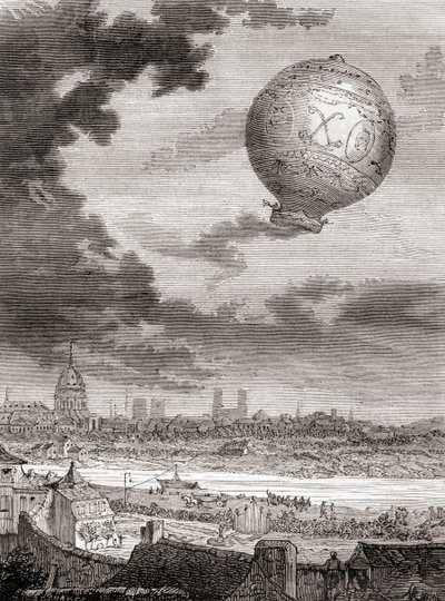 The First Untethered Balloon Flight by Jean-François Pilâtre de Rozier and the Marquis d