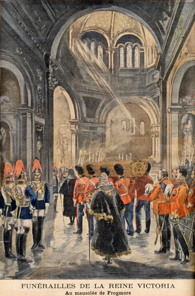 The funeral of Queen Victoria of England at the Mausoleum of Frogmore in Windsor February 2 by French School