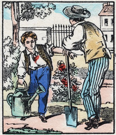 The gardener. Engraving in 