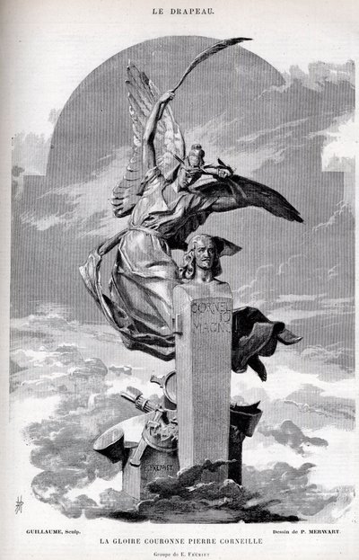 The glory crown Pierre Corneille - drawing by Merwart for 