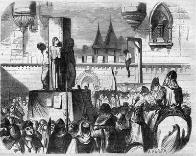 The Heretics Hanged and Burned by the Priests of Gilbert de la Porree, Bernard de Clairvaux and Abbe Suger, France by French School