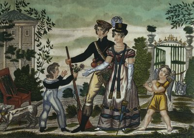 The hunters return, plate 4 by French School