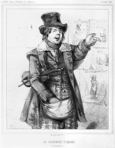 The Image Seller, Illustration from La Mode, 5th July 1847 by French School