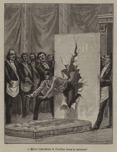 The introduction of the candidate into the cavern by French School