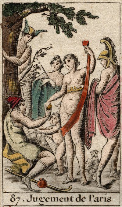 The Judgment of Paris, the Shepherd Paris Must Choose to Whom He Will Give the Golden Apple to Designate the Most Beautiful of the Three Goddesses, Athena, Aphrodite or Hera by French School
