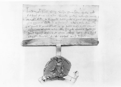 The last codicil of Louis IX, written August 1270 by French School