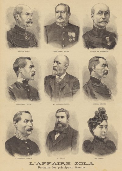 The libel trial of Emile Zola by French School