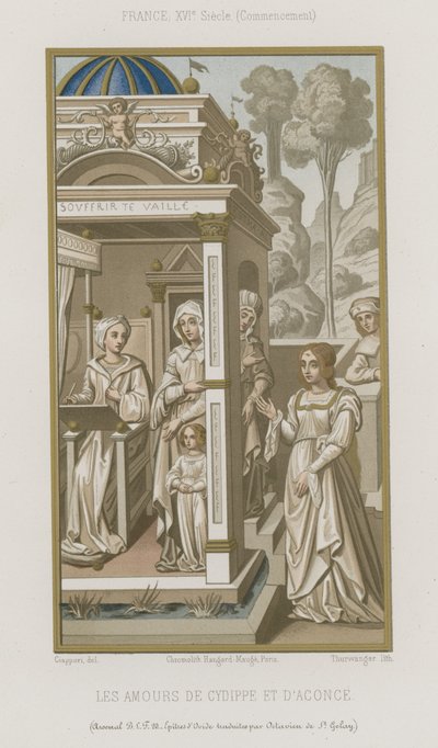 The Love of Cydippe and Acontius by French School