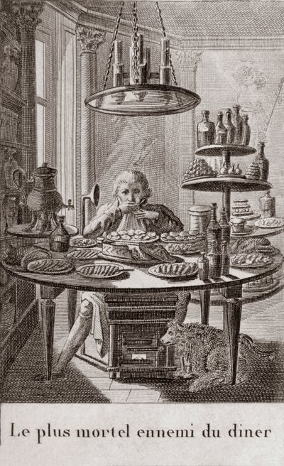 The most deadly enemy of dinner - engraving in 