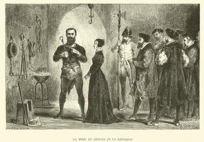 The mother of Johannes Kepler and the executioner by French School