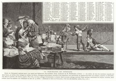 The Newspaper Seller by French School