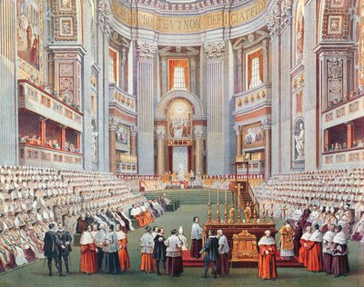 The opening of the First Vatican Council on 8th December 1869, c.1870 by French School