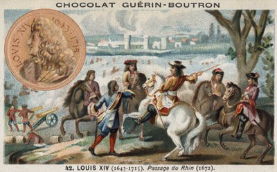 The passage of the Rhine by Louis XIV at the beginning of the war against the Dutch by French School