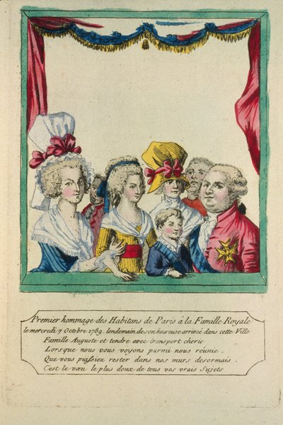 The People of Paris Pay Their First Tribute to the Royal Family, Wednesday 7 October by French School
