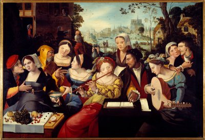 The Prodigal Child in Courtesans Also Says Allegory of the Five Senses by French School