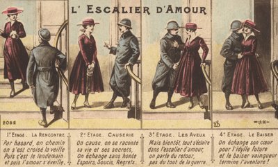 The progression of love by French School