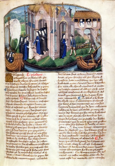 The Reception of a Novice and Welcoming a Patient, from Le Livre de Vie Active de l