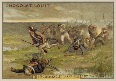 The rout of Cholet, War in the Vendee, 17 October 1793 by French School