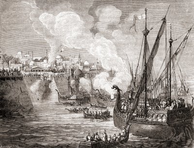 The Siege of Constantinople in 1453 by Ottoman Sultan Mehmed II, from 