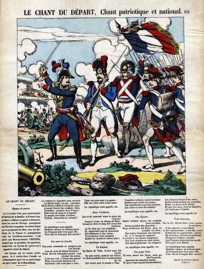 The song of the start, patriotic and national song by French School