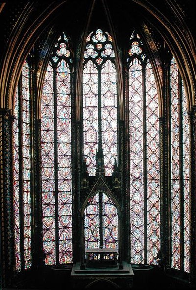 The Stained Glass Window in the Choir of the Upper Chapel, 1246-48 by French School