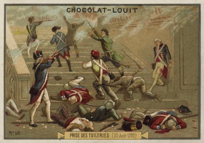 The storming of the Tuileries Palace, 10 August 1792 by French School