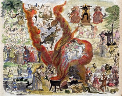 The superstitions of the year 1000: the Sabbath - in History of the Popes by French School